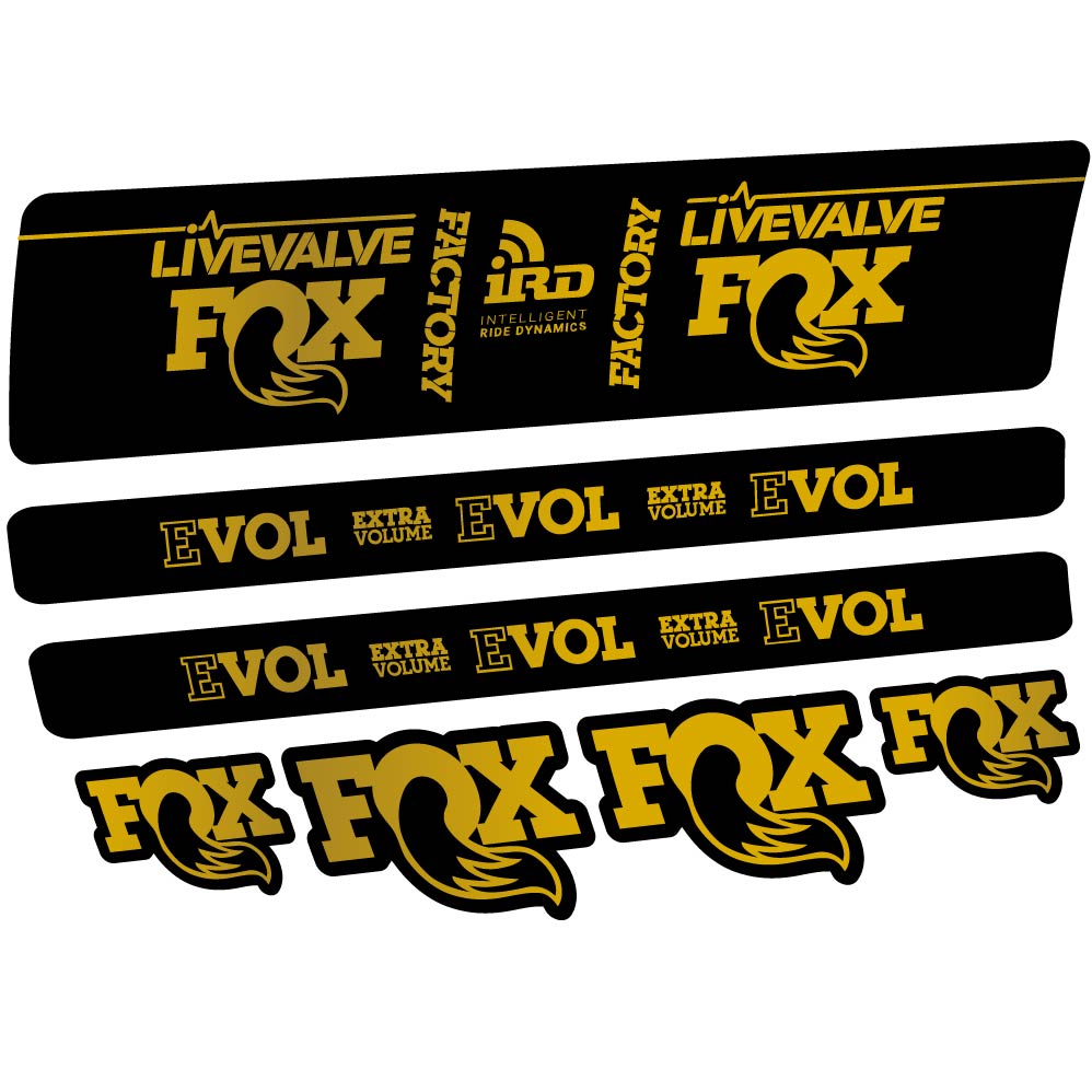 Decal Fox DPS LiveValve 2019, Shock Absorber, bike sticker vinyl