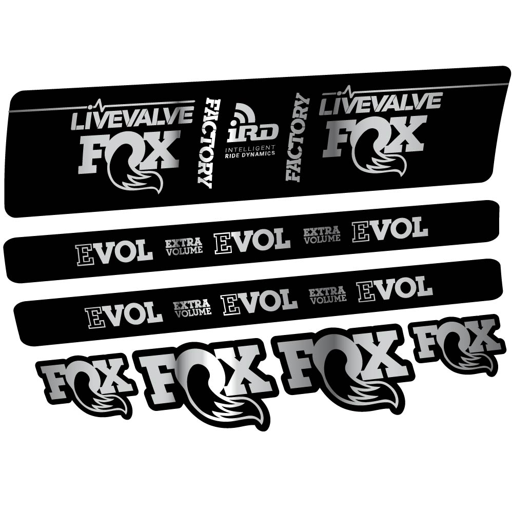 Decal Fox DPS LiveValve 2019, Shock Absorber, bike sticker vinyl