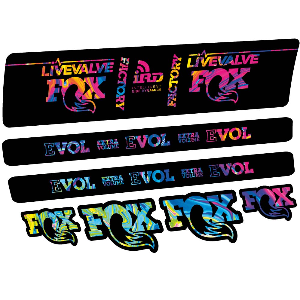 Decal Fox DPS LiveValve 2019, Shock Absorber, bike sticker vinyl