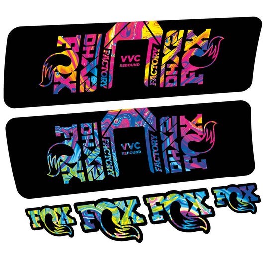 Psychedelic Rainbow decal for Fox DHX2 Factory 2021 rear shock – bike sticker vinyl