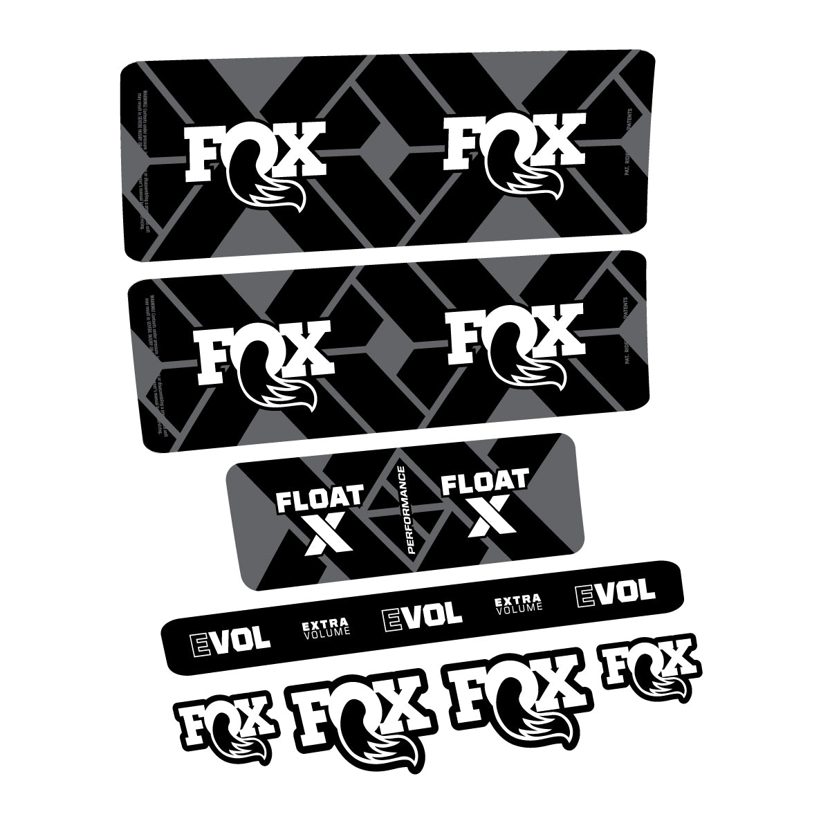 Compatible Stickers for Fox Float X Performance 2027, Shock Absorber vinyl decals - White