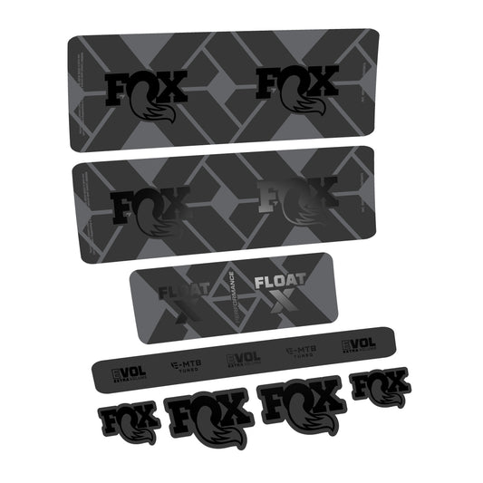 Black decal for Fox Float X Performance E-MTB 2027 rear shock – bike sticker vinyl