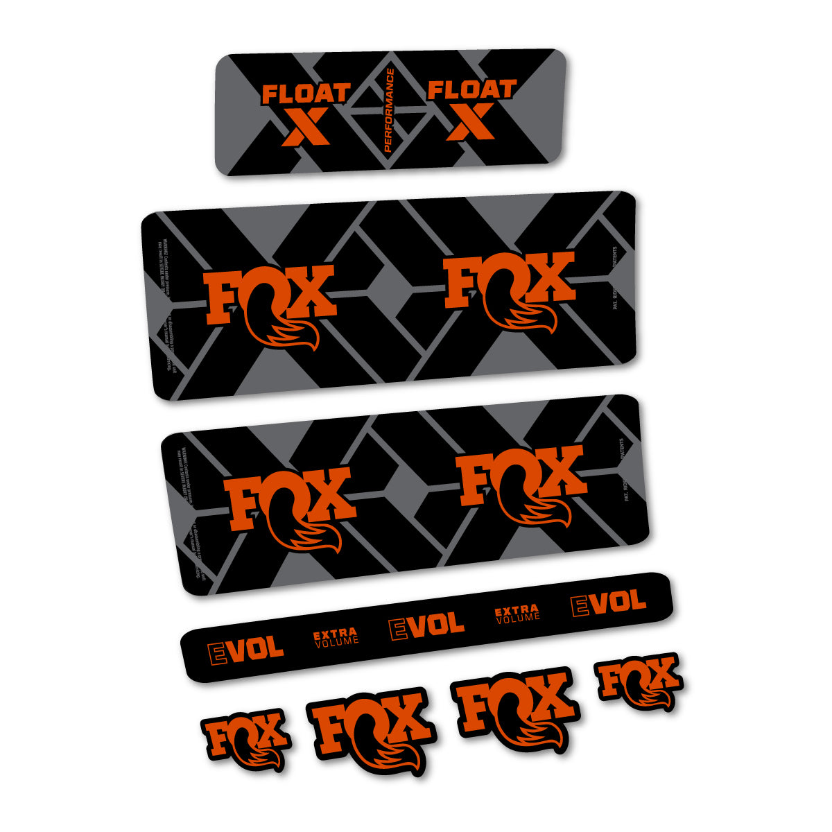 Stickers for Fox Float X Performance 2027, Rear Shock vinyl decals - Clay