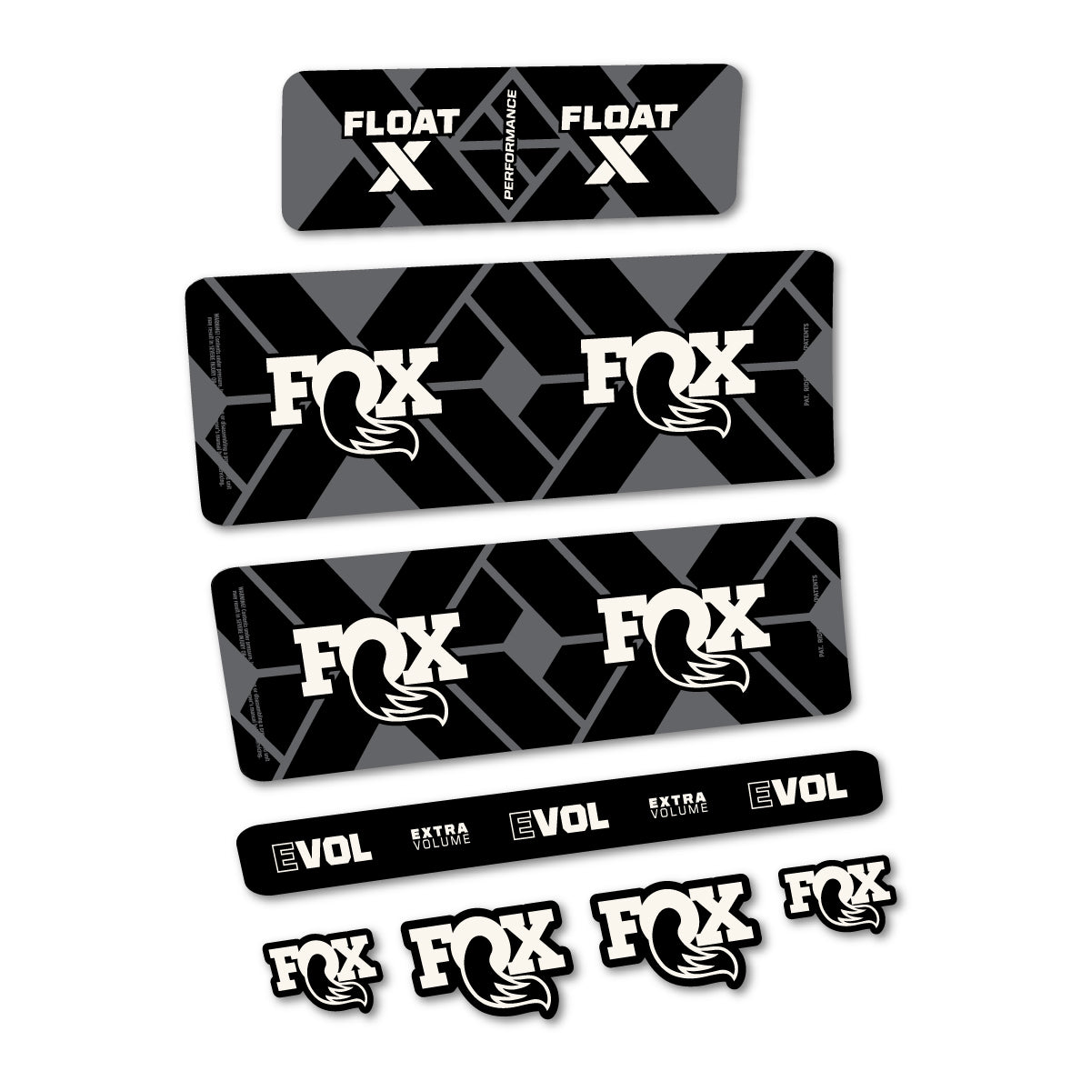 Stickers for Fox Float X Performance 2027, Rear Shock vinyl decals - Bone White