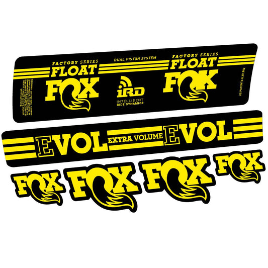 Yellow decal for Fox Float DPS iRD 2016 rear shock – bike sticker vinyl
