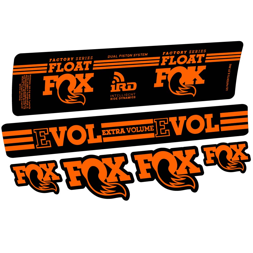 Aufkleber Fox Float DPS iRD 2016, Stoßdämpfer, Fahrradaufkleber Vinyl