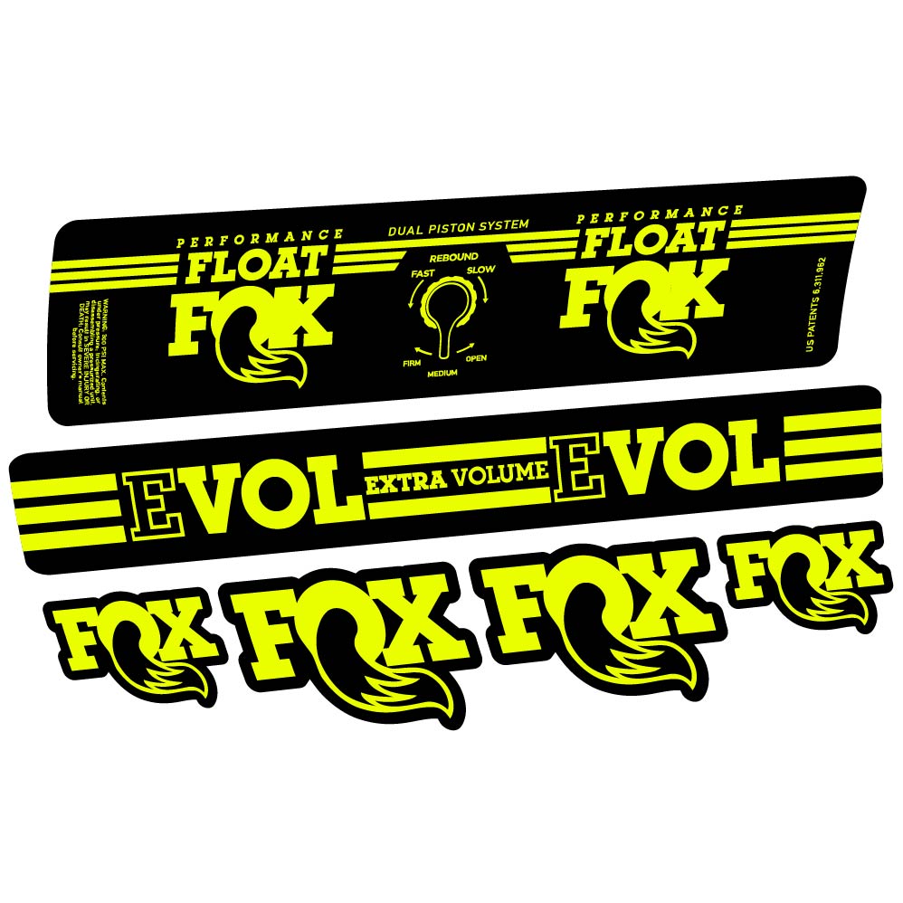 Aufkleber Fox Float DPS Performance 2016, Stoßdämpfer, Fahrradaufkleber Vinyl