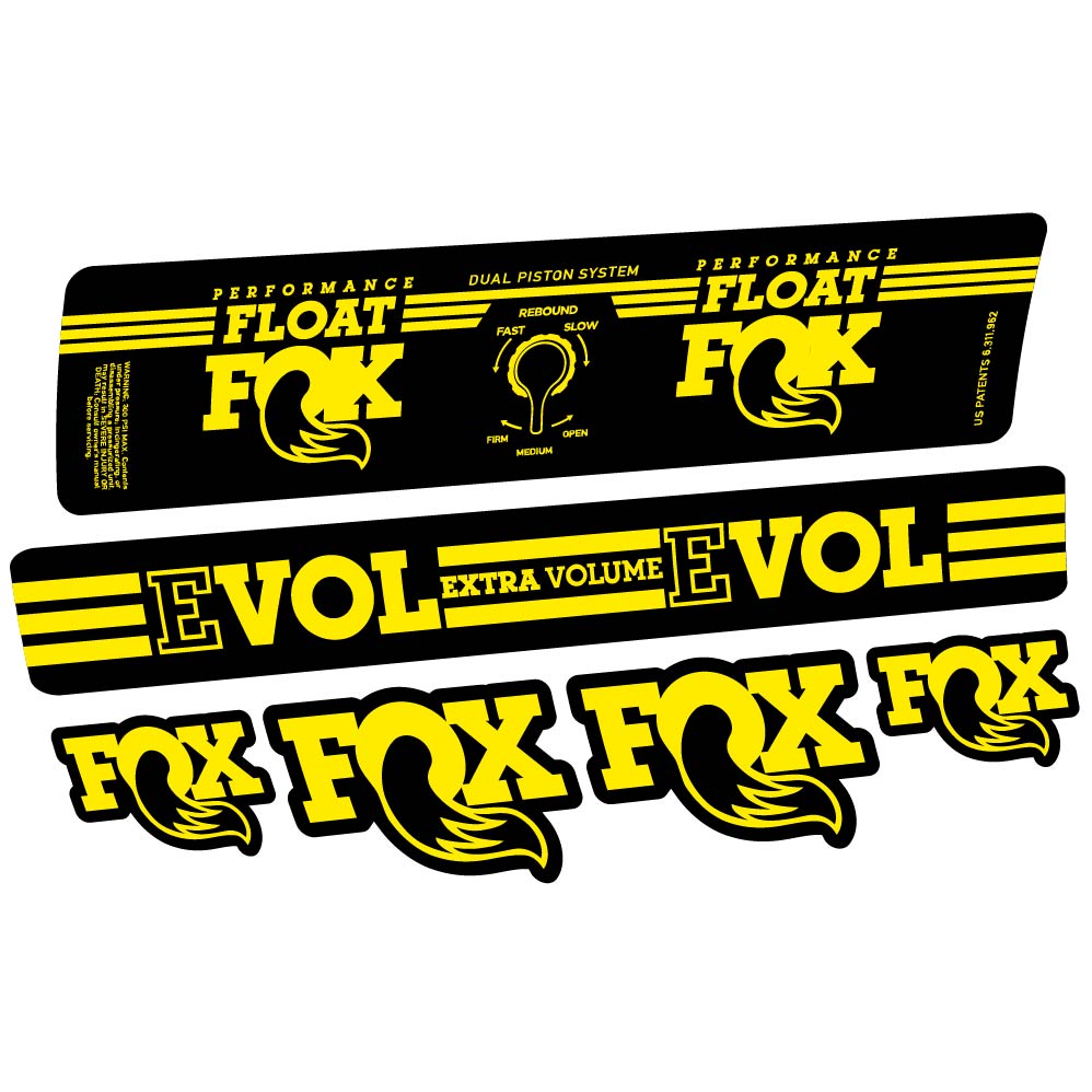 Aufkleber Fox Float DPS Performance 2016, Stoßdämpfer, Fahrradaufkleber Vinyl