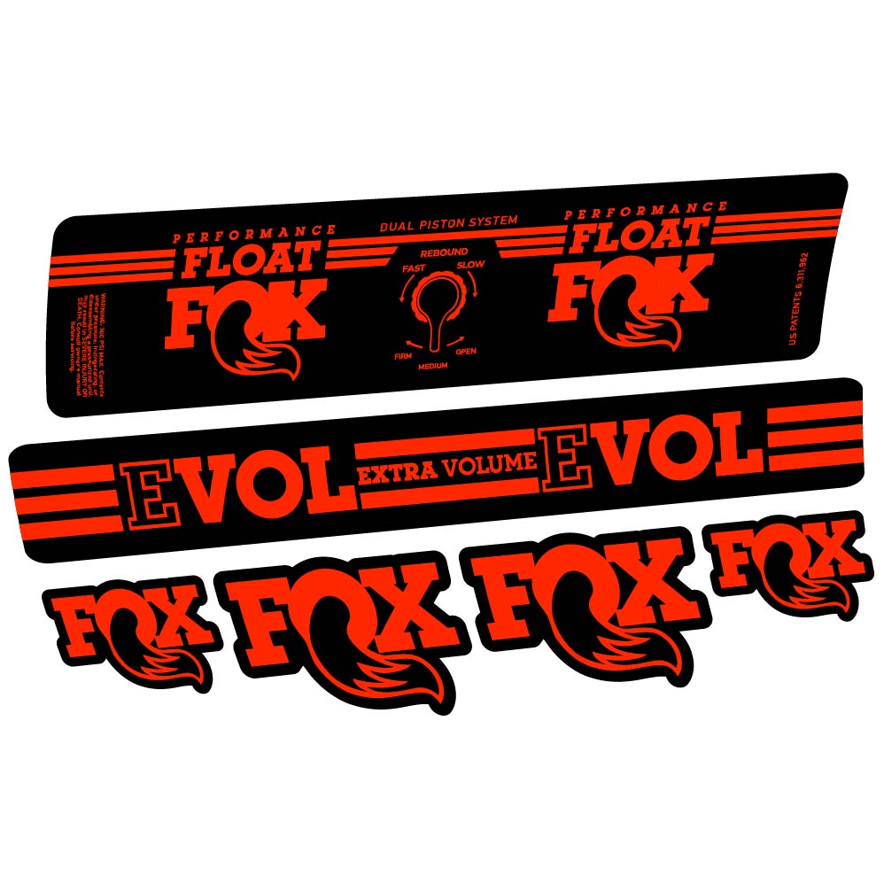 Aufkleber Fox Float DPS Performance 2016, Stoßdämpfer, Fahrradaufkleber Vinyl