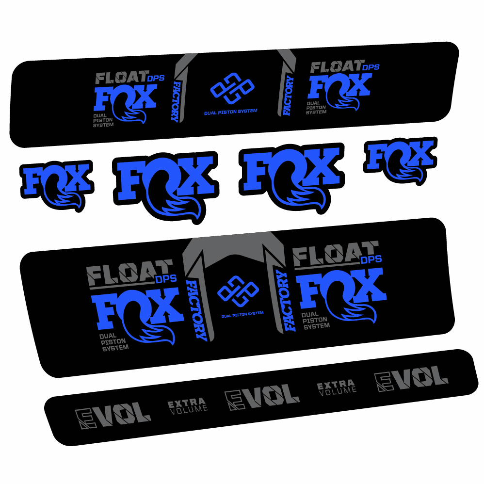 Aufkleber Fox Float Factory DPS, Stoßdämpfer, Fahrradaufkleber Vinyl