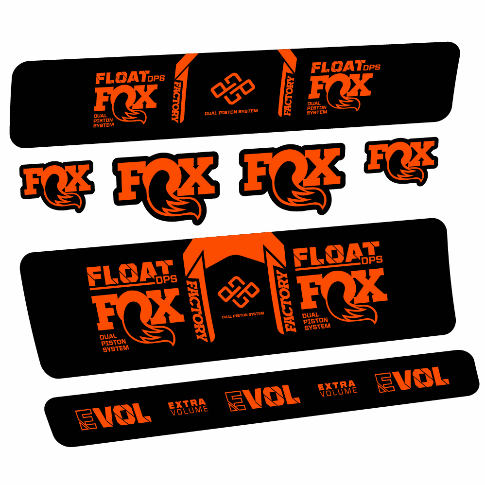 Aufkleber Fox Float Factory DPS, Stoßdämpfer, Fahrradaufkleber Vinyl