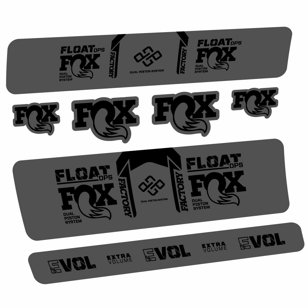 Aufkleber Fox Float Factory DPS, Stoßdämpfer, Fahrradaufkleber Vinyl