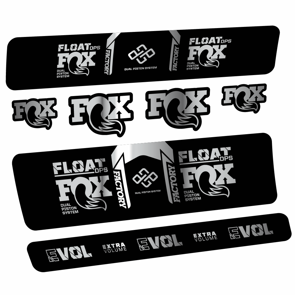 Aufkleber Fox Float Factory DPS, Stoßdämpfer, Fahrradaufkleber Vinyl