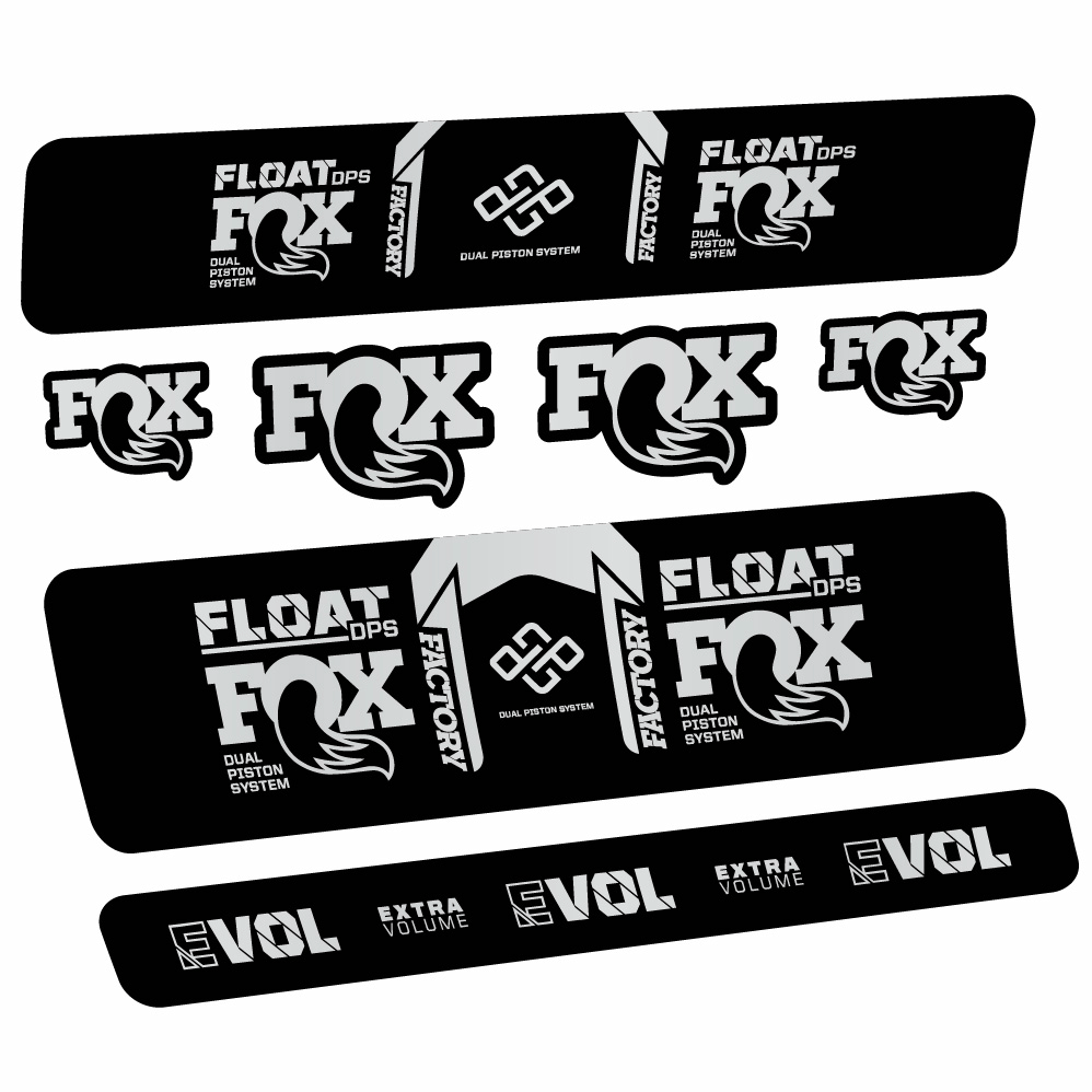 Aufkleber Fox Float Factory DPS, Stoßdämpfer, Fahrradaufkleber Vinyl