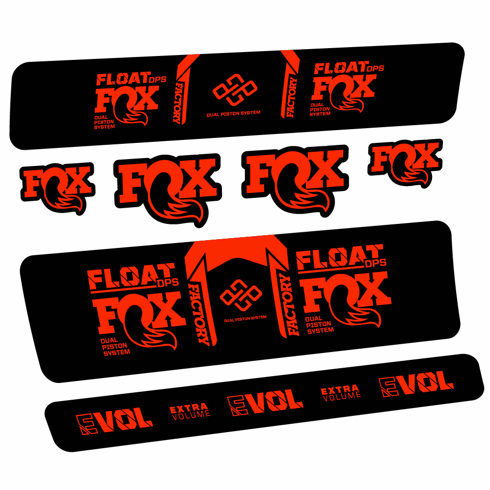Aufkleber Fox Float Factory DPS, Stoßdämpfer, Fahrradaufkleber Vinyl