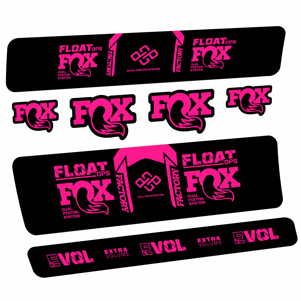 Aufkleber Fox Float Factory DPS, Stoßdämpfer, Fahrradaufkleber Vinyl