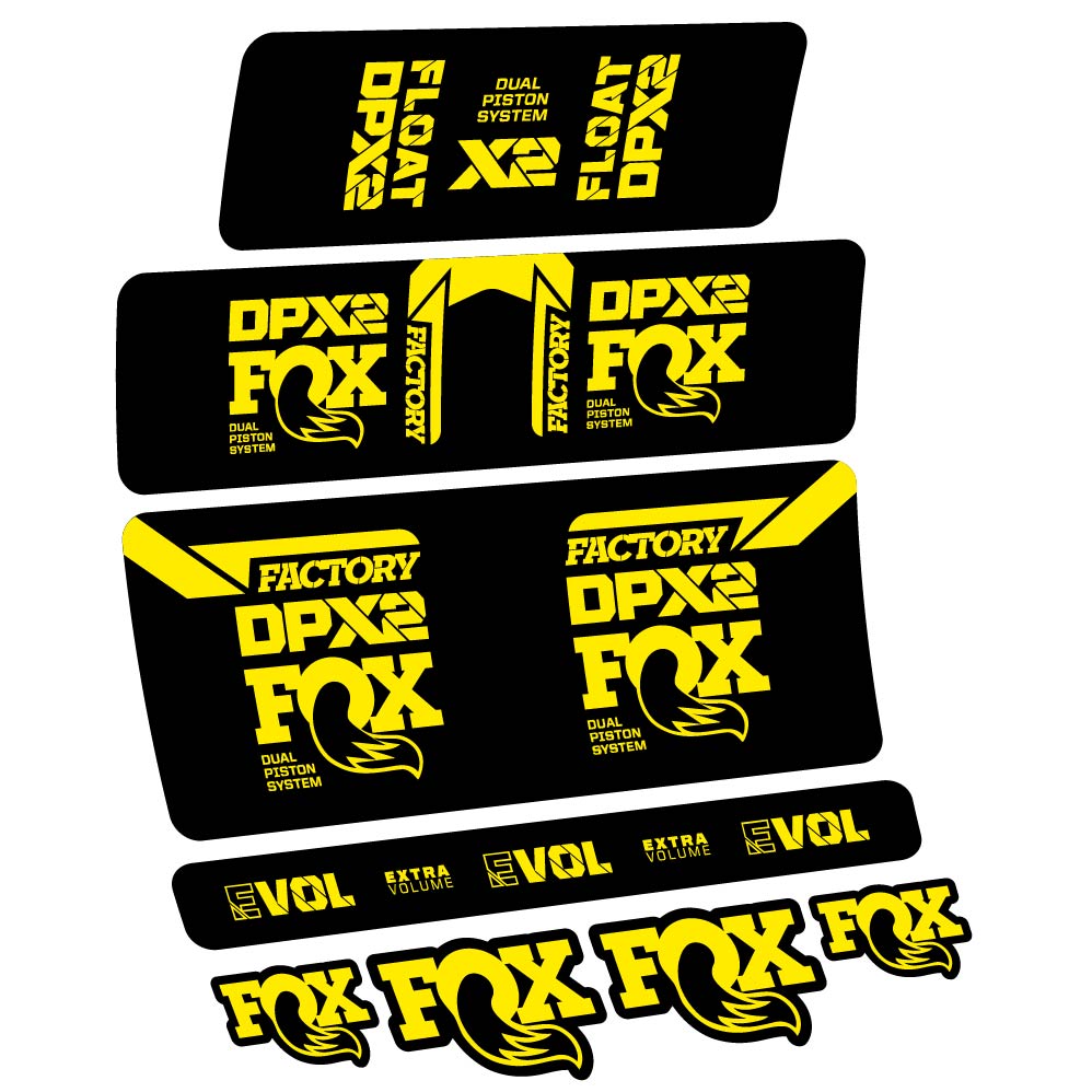 Decal Fox Float DPX2 2021, Shock Absorber, bike sticker vinyl