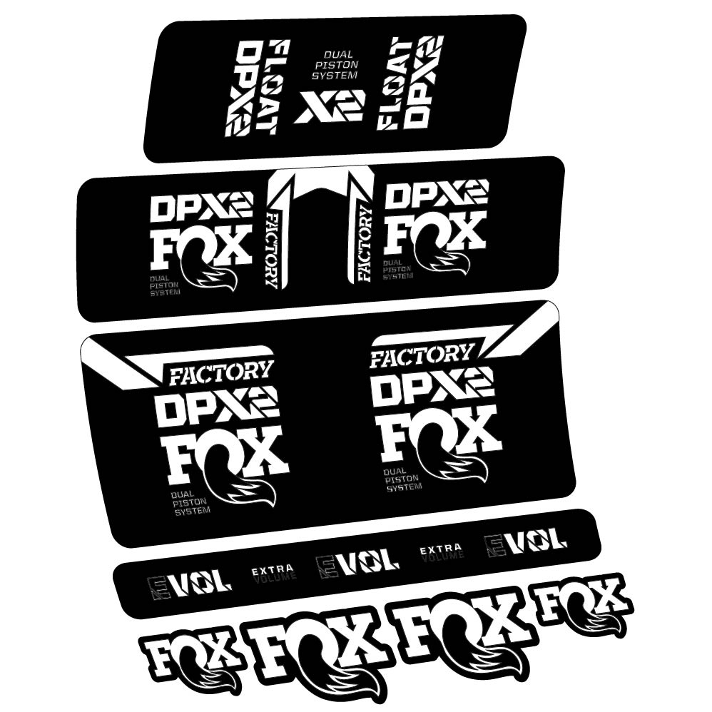Decal Fox Float DPX2 2021, Shock Absorber, bike sticker vinyl
