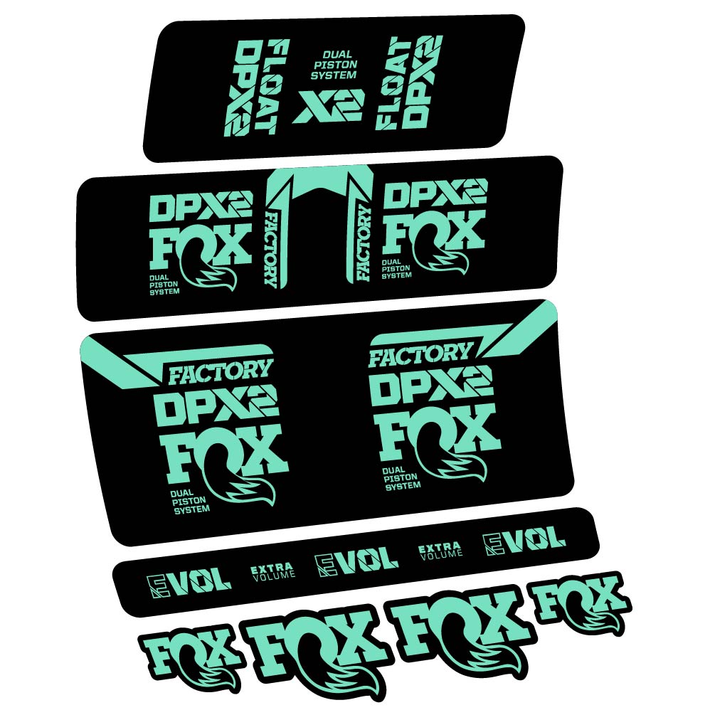 Decal Fox Float DPX2 2021, Shock Absorber, bike sticker vinyl