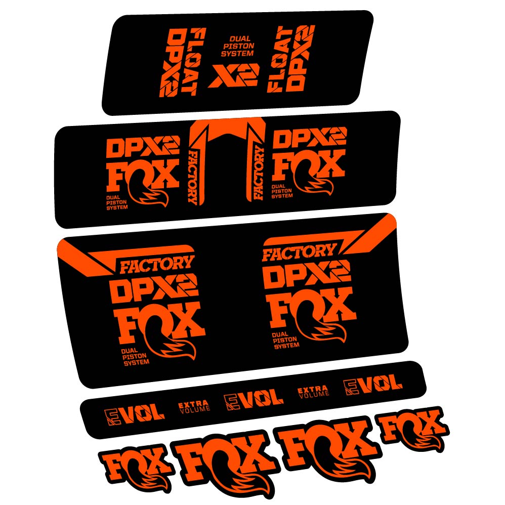 Decal Fox Float DPX2 2021, Shock Absorber, bike sticker vinyl