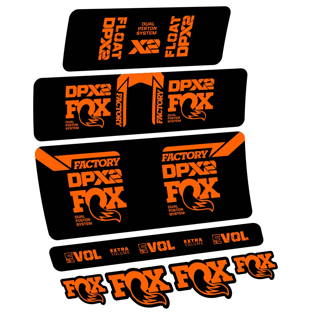 Decal Fox Float DPX2 2021, Shock Absorber, bike sticker vinyl