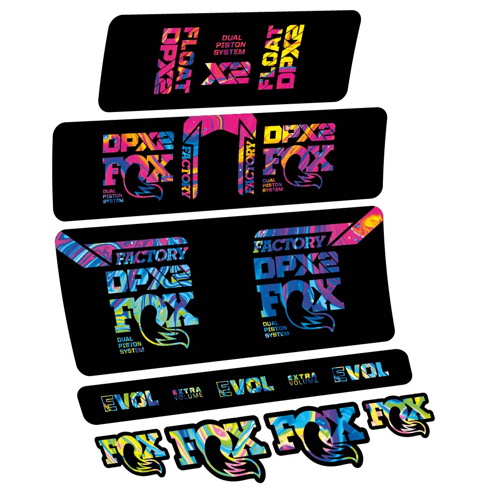Decal Fox Float DPX2 2021, Shock Absorber, bike sticker vinyl