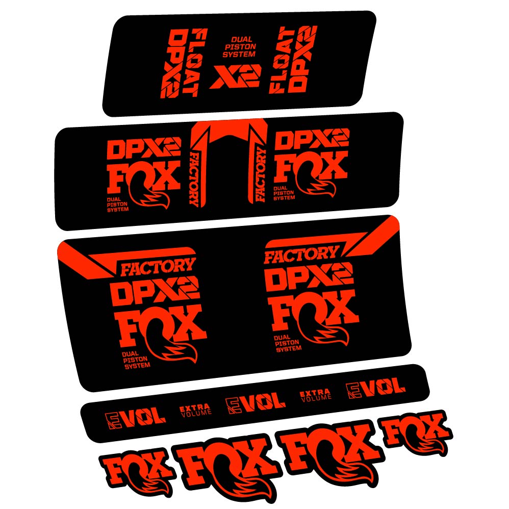 Decal Fox Float DPX2 2021, Shock Absorber, bike sticker vinyl