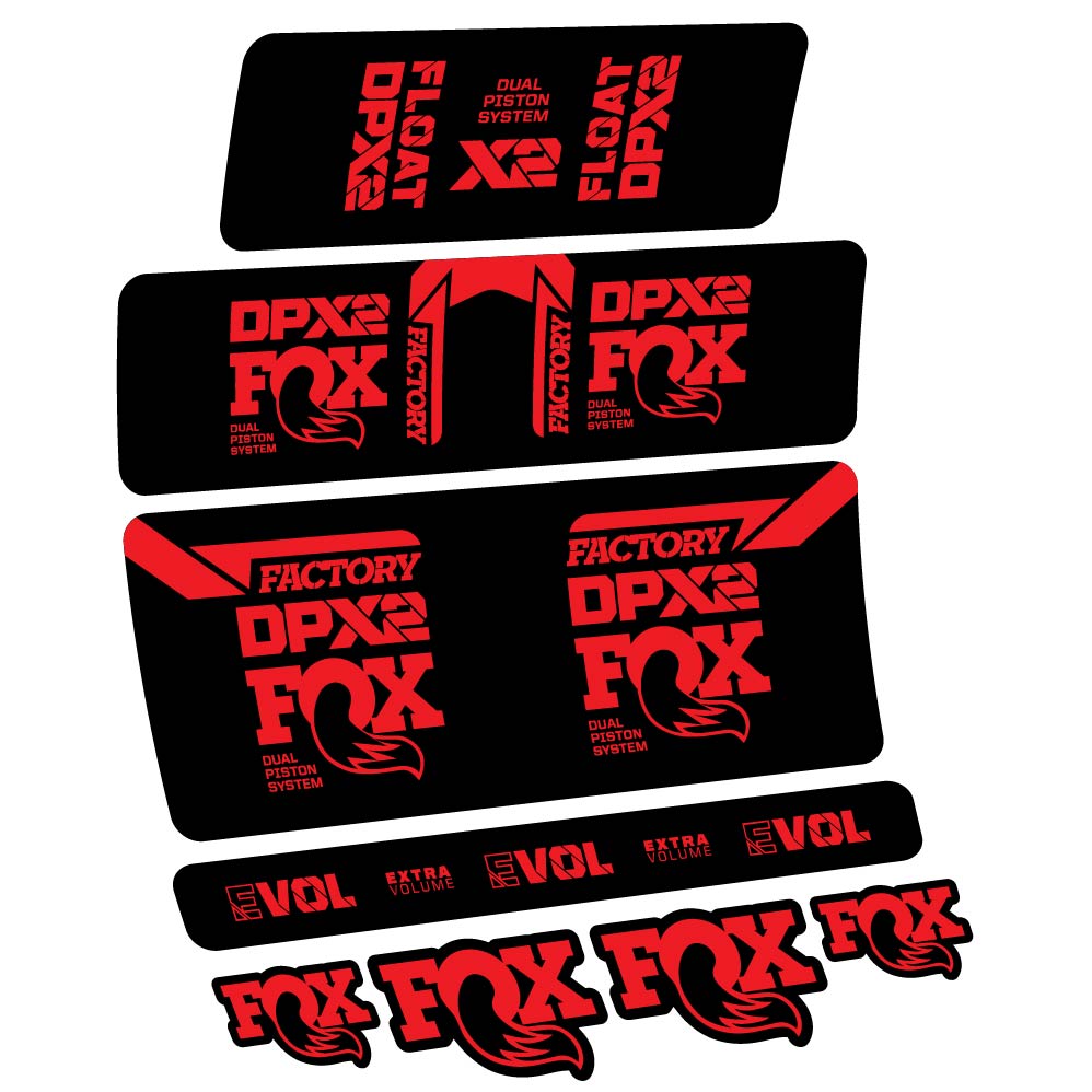 Decal Fox Float DPX2 2021, Shock Absorber, bike sticker vinyl