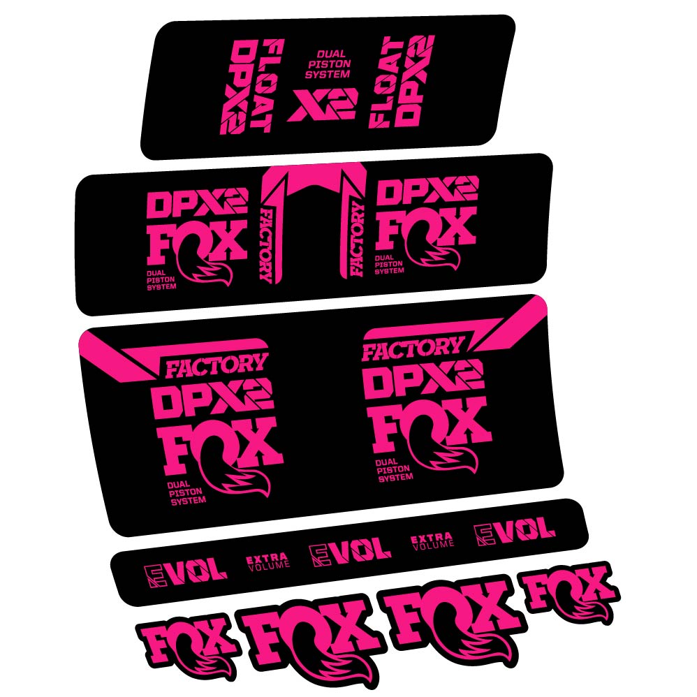 Decal Fox Float DPX2 2021, Shock Absorber, bike sticker vinyl