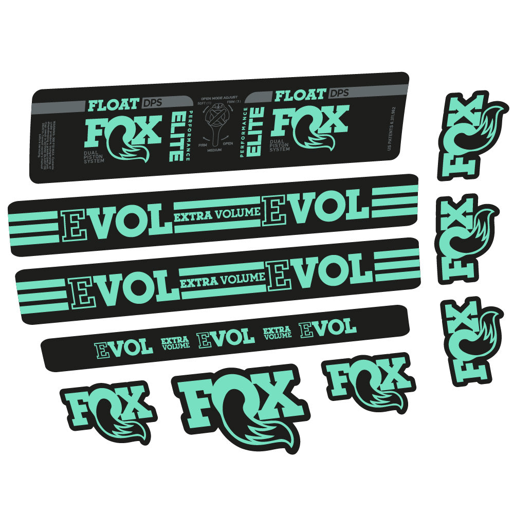 Aufkleber Fox Float DPS Elite, Rear Shox, Fahrradaufkleber Vinyl