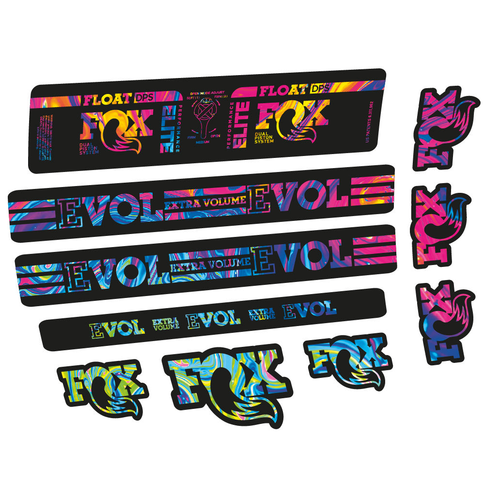 Aufkleber Fox Float DPS Elite, Rear Shox, Fahrradaufkleber Vinyl