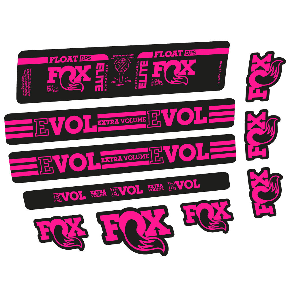 Aufkleber Fox Float DPS Elite, Rear Shox, Fahrradaufkleber Vinyl