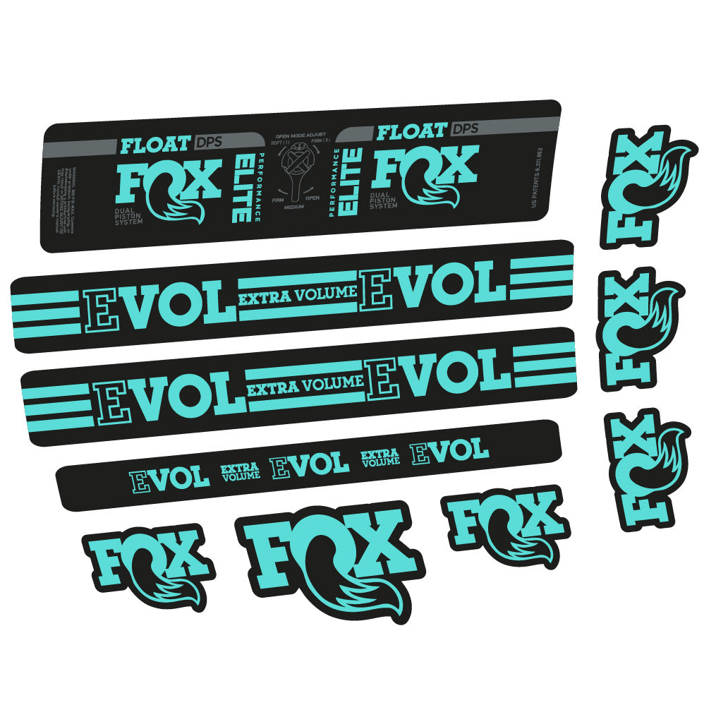 Aufkleber Fox Float DPS Elite, Rear Shox, Fahrradaufkleber Vinyl