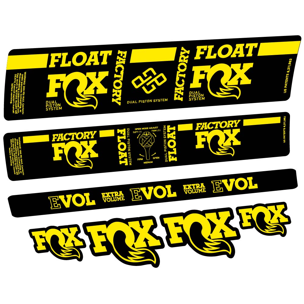 Aufkleber Fox DPS Factory 2019, Stoßdämpfer, Fahrradaufkleber Vinyl
