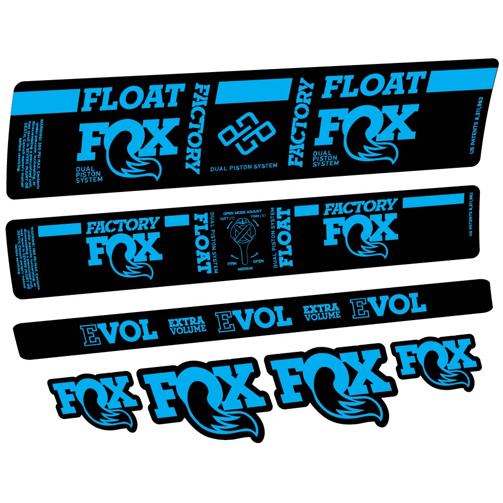 Aufkleber Fox DPS Factory 2019, Stoßdämpfer, Fahrradaufkleber Vinyl