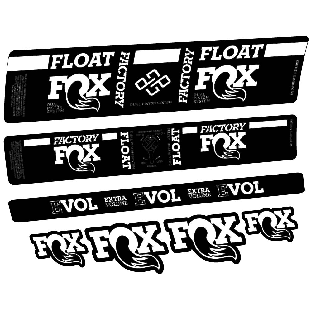 Aufkleber Fox DPS Factory 2019, Stoßdämpfer, Fahrradaufkleber Vinyl