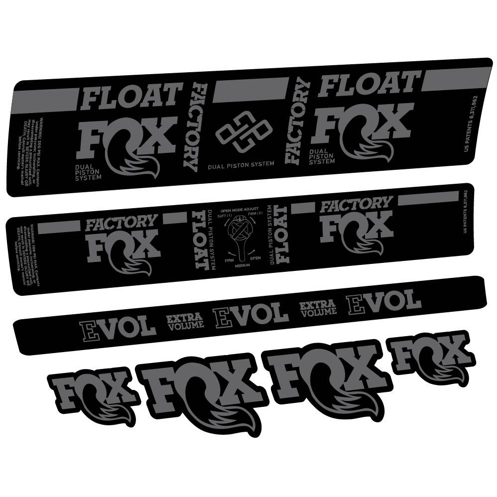 Aufkleber Fox DPS Factory 2019, Stoßdämpfer, Fahrradaufkleber Vinyl