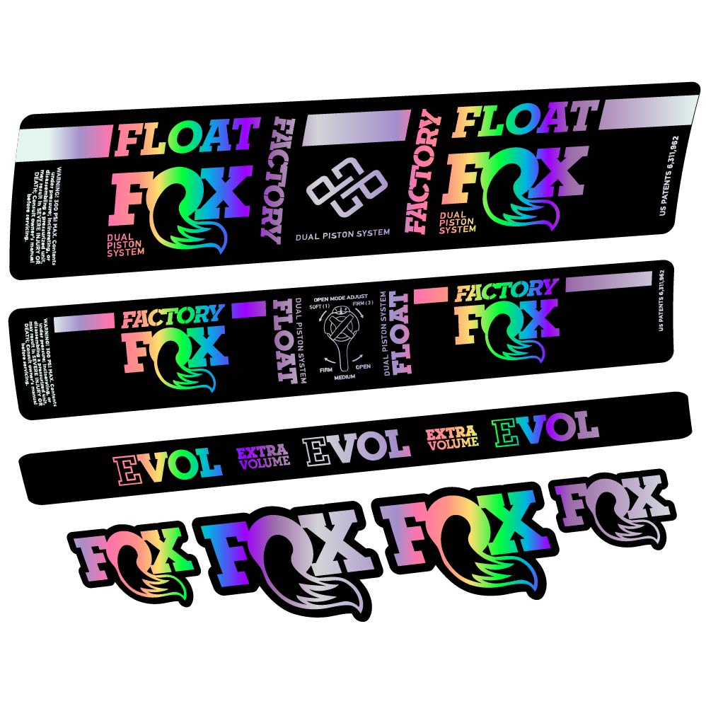Aufkleber Fox DPS Factory 2019, Stoßdämpfer, Fahrradaufkleber Vinyl