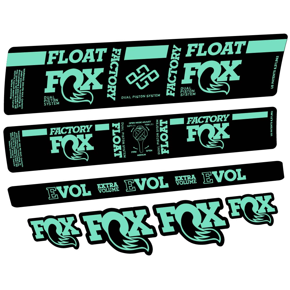 Aufkleber Fox DPS Factory 2019, Stoßdämpfer, Fahrradaufkleber Vinyl