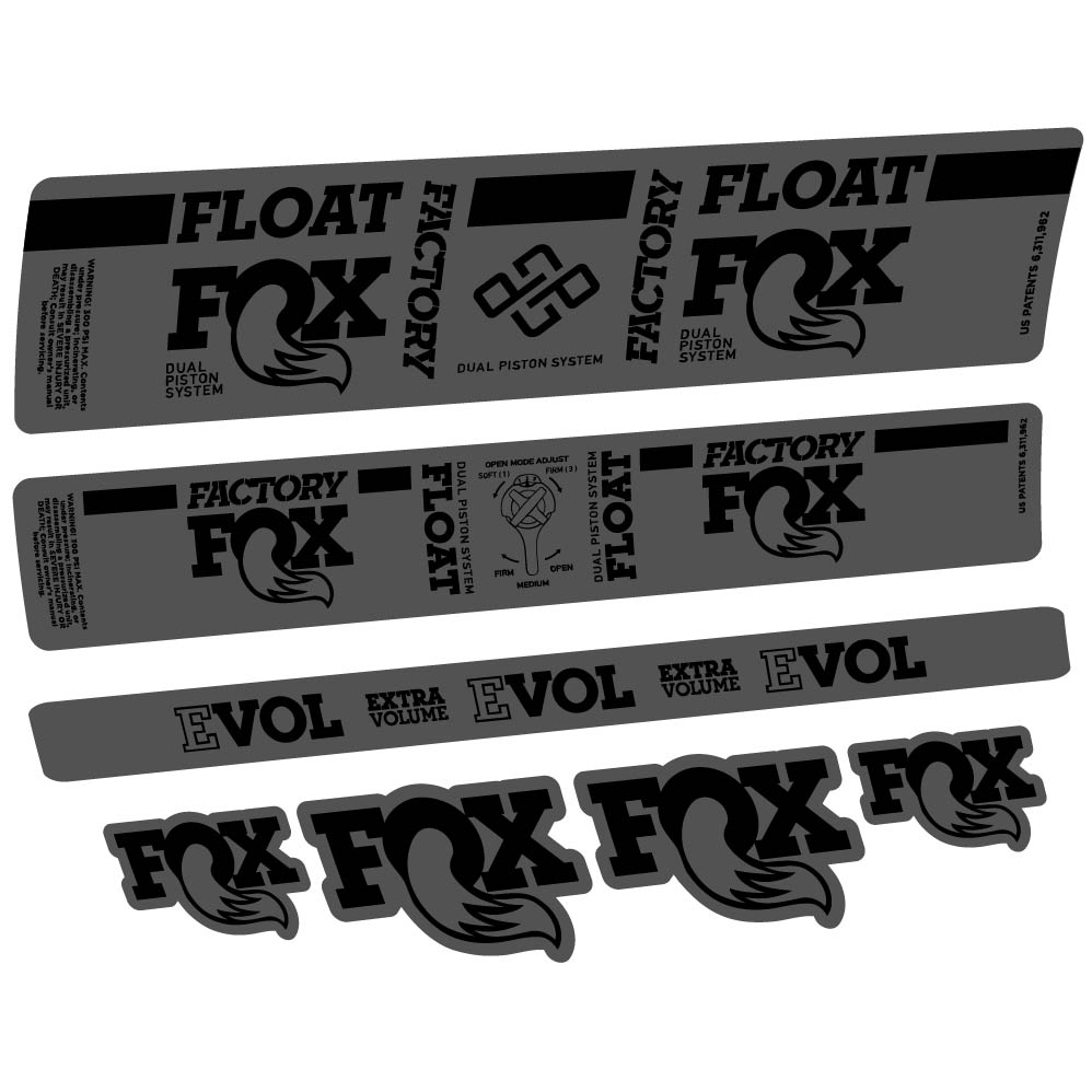 Aufkleber Fox DPS Factory 2019, Stoßdämpfer, Fahrradaufkleber Vinyl