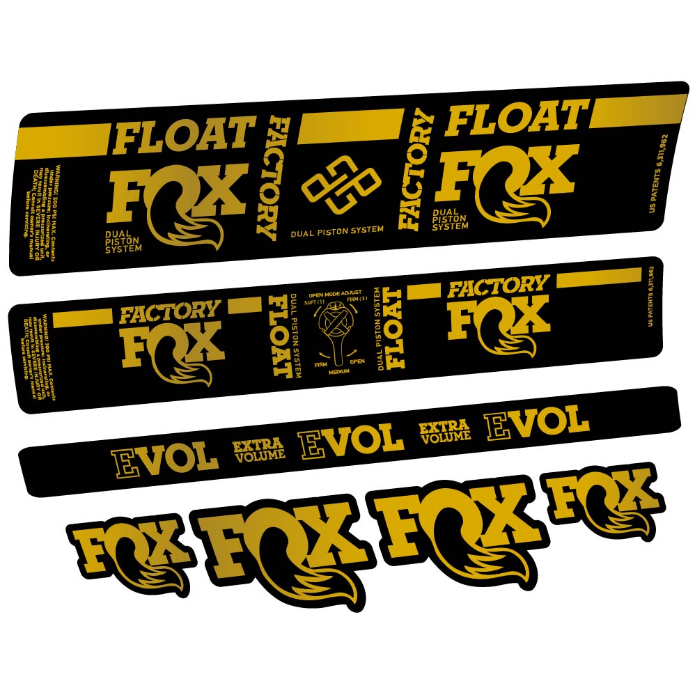 Aufkleber Fox DPS Factory 2019, Stoßdämpfer, Fahrradaufkleber Vinyl