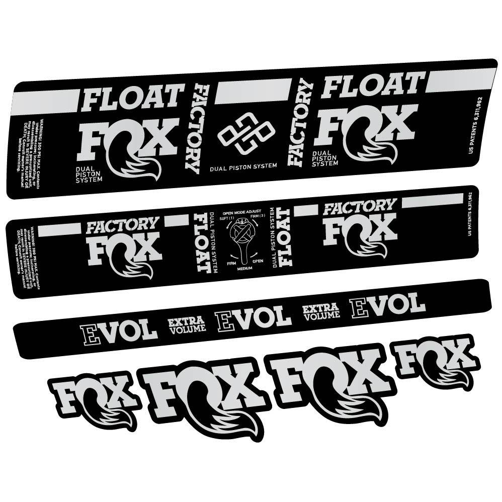 Aufkleber Fox DPS Factory 2019, Stoßdämpfer, Fahrradaufkleber Vinyl