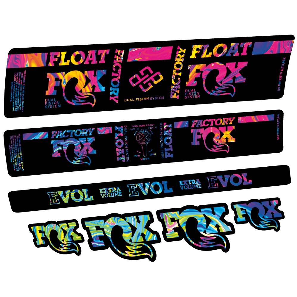 Aufkleber Fox DPS Factory 2019, Stoßdämpfer, Fahrradaufkleber Vinyl