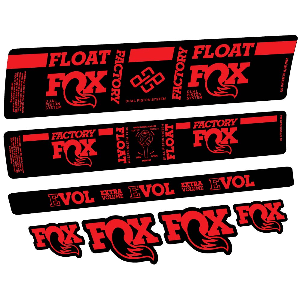 Aufkleber Fox DPS Factory 2019, Stoßdämpfer, Fahrradaufkleber Vinyl