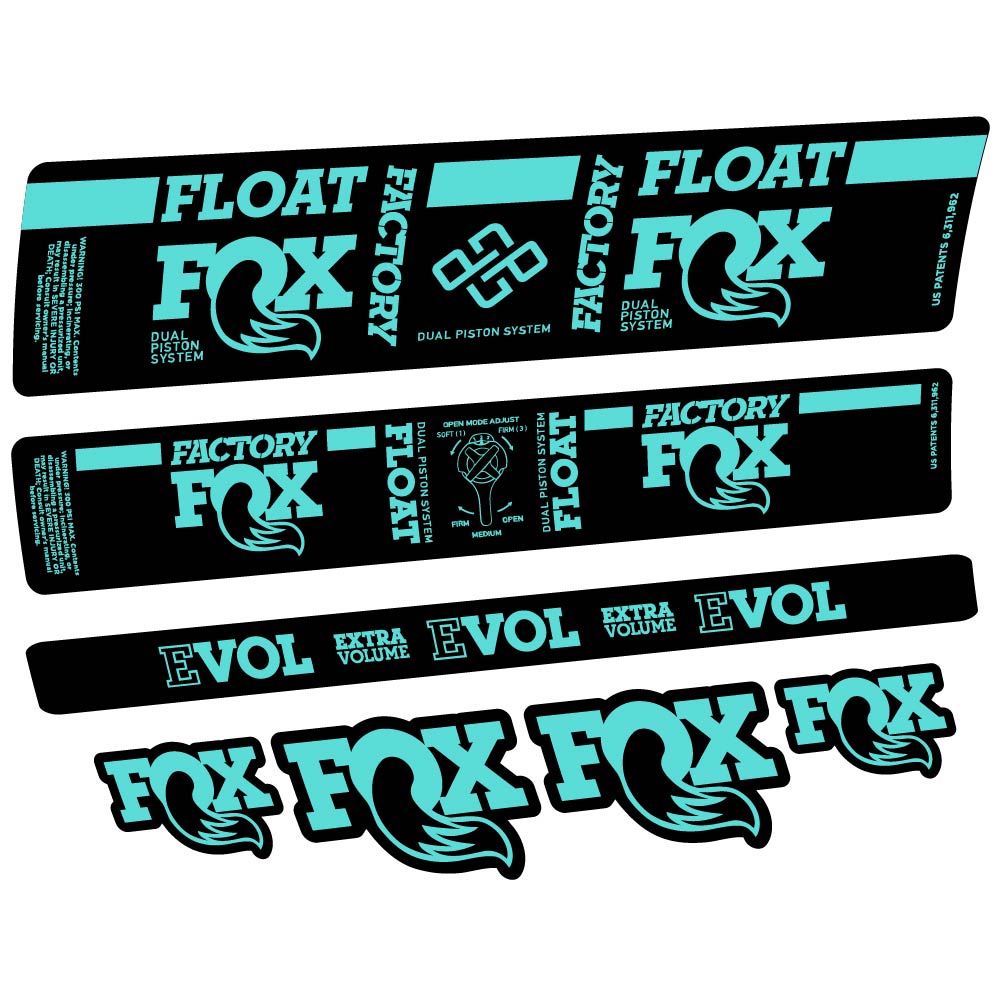 Aufkleber Fox DPS Factory 2019, Stoßdämpfer, Fahrradaufkleber Vinyl