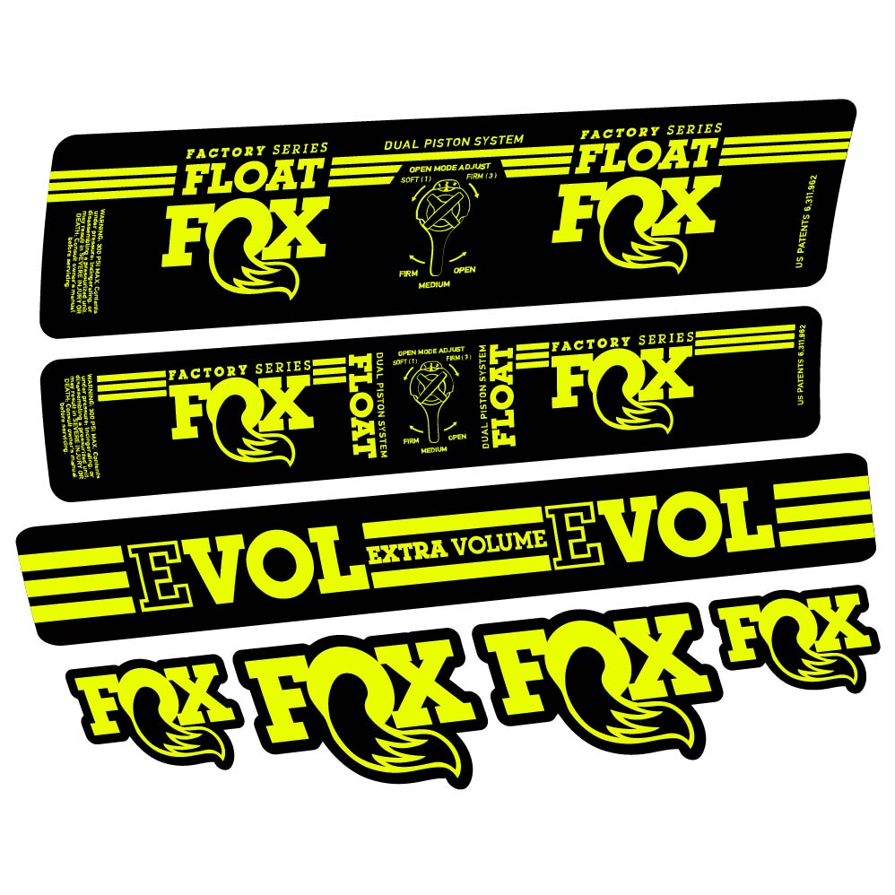 Decal Fox Float DPS Factory 2016, Shock Absorber, bike sticker vinyl
