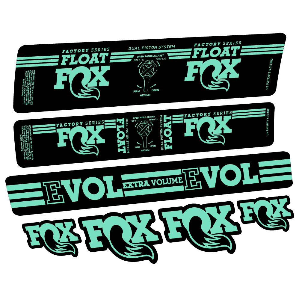 Decal Fox Float DPS Factory 2016, Shock Absorber, bike sticker vinyl