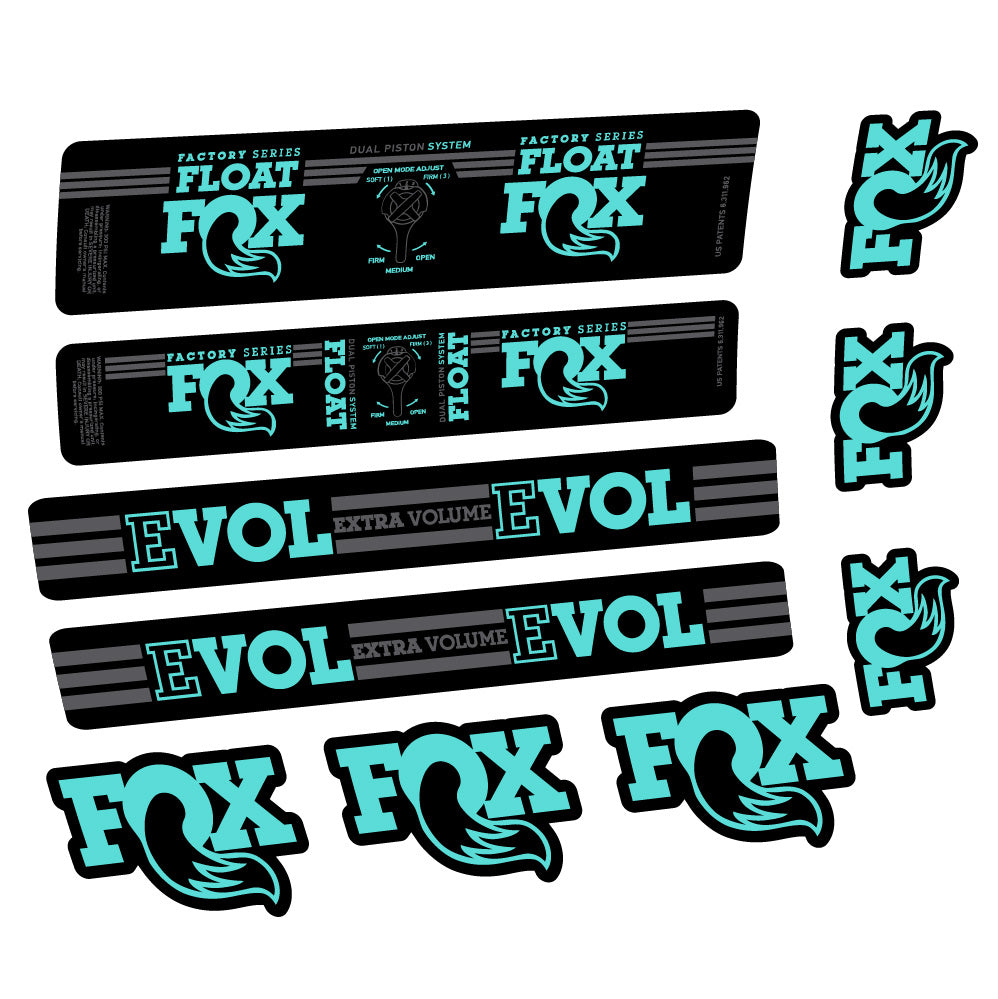 Aufkleber Fox Float DPS Factory, Rear Shox, Fahrradaufkleber Vinyl