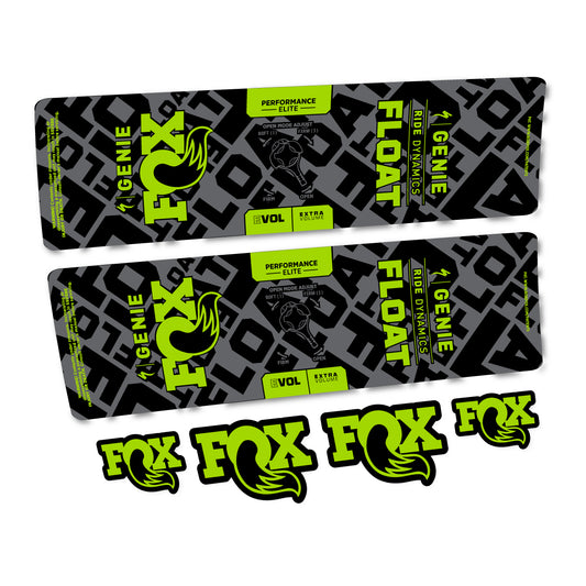 Lime Green decal for Fox Float Genie Elite 2024-2025 rear shock – bike sticker vinyl