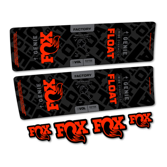 Neon Red decal for Fox Float Genie Factory 2024-2025 rear shock – bike sticker vinyl